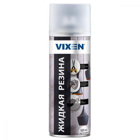 Жидкая резина аэроз. прозрачный матовый 520мл Vixen VX90102 (12)