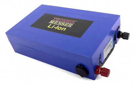 Аккумулятор литий-ионный TECHNIK-MESSER 12В 108000мАч BMS40A 292х185х82 (вольтметр с термодатчиком, быстрая зарядка 2USB, авторозетка)