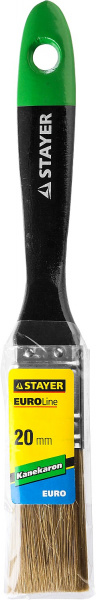 STAYER UNIVERSAL-ARTEX, 20 мм, 3/4″, искусственная щетина, деревянная ручка, для высокотекучих ЛКМ, плоская кисть (0106-020)