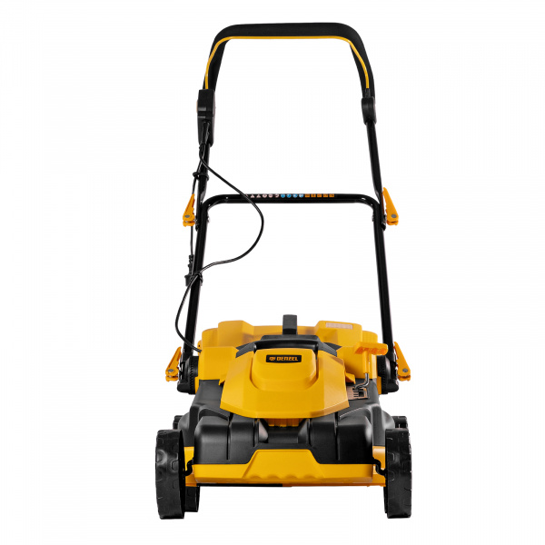 Газонокосилка электрическая GM-2000, 2000 Вт, ширина 43 см, 6 уровней, травосборник 45 л. Denzel