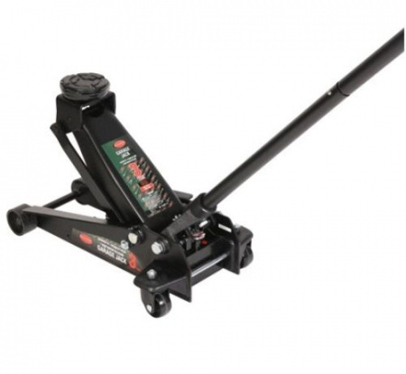 Домкрат гидравлический RF-T830025 подкатной 3т (h min 145мм, h max 465мм) в комплекте с резиновой накладкой ROCKFORCE /1