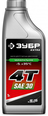 ЗУБР 4Т-30, 1 л, минеральное масло для 4-тактных двигателей, EXTRA (70617-1)