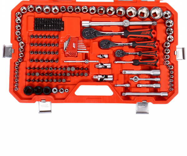 JTC Набор инструментов 219 предметов слесарно-монтажный 1/2", 3/8,1/4" 6-ти гран.в кейсе JTC