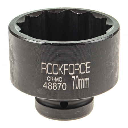 Головка торцевая 70мм 1" 12-гранная ударная L=78мм ROCKFORCE RF-48870 /1/20 Головка торцевая 70мм 1" 12-гранная ударная L=78мм ROCKFORCE RF-48870 /1/20
