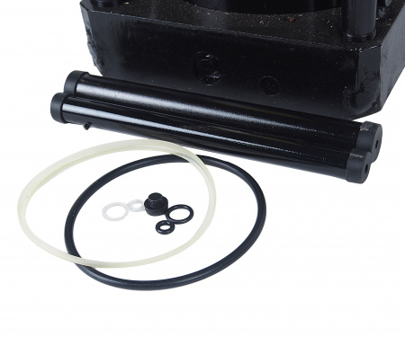 Домкрат гидравлический ER-81001 бутылочный с клапаном 100т, ремкомплект (выс. подъема 330-530мм) ЭВРИКА /1