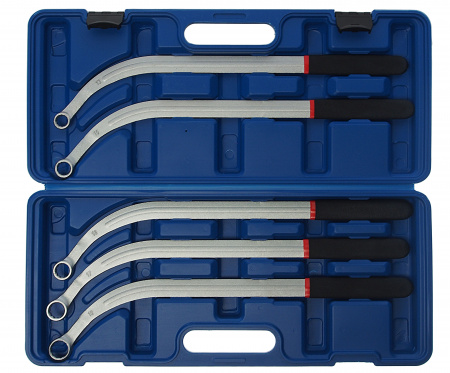 Набор ключей накидных RF-50511: удлиненных изогнутых (L-470мм; 13,15, 16, 17, 19мм) 5пр., в кейсе ROCKFORCE /1 Набор ключей накидных RF-50511: удлиненных изогнутых (L-470мм; 13,15, 16, 17, 19мм) 5пр., в кейсе ROCKFORCE /1