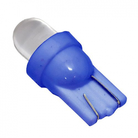 Автолампа W5W (W2.1x9.5d) LED ROUND BLUE 12V MEGA ELECTRIC /100/500