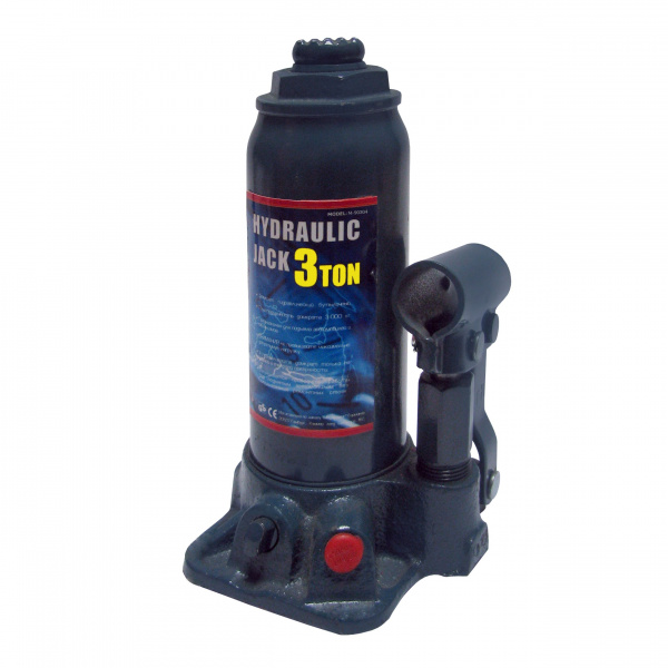 Домкрат гидравлический M-90304 бутылочный 3т (выс.подъема 194-372мм) с клапаном MEGAPOWER /1/6 HIT