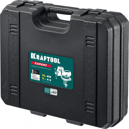 KRAFTOOL EXPERT 100 мм, в кейсе, универсальные мобильные тиски (32710-100)