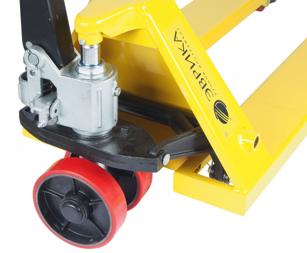 Тележка гидравлическая (рохля) ER-67003 ручная 3т (ручной спуск,длина вил 1200мм,колеса:полиуритан, min 85мм.max 200мм) ЭВРИКА /1 NEW