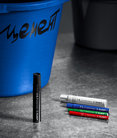 ЗУБР МК-800 белый, 2-8 мм клиновидный маркер-краска (06327-8)