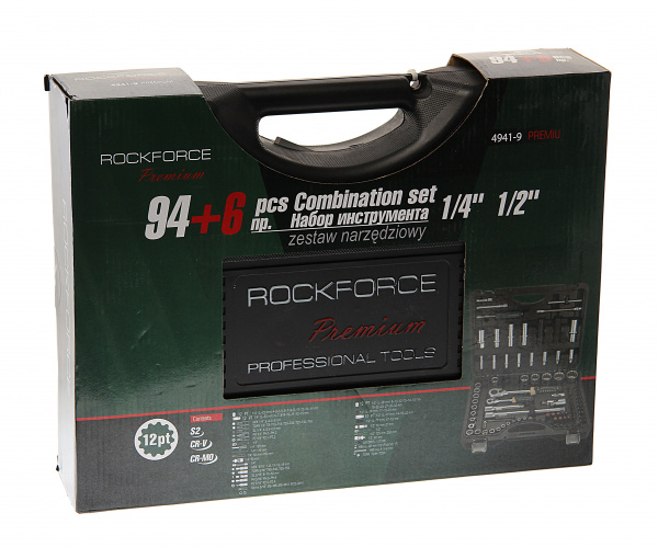 Набор торцевых головок и вставок RF-4941-9-PREMIUM: 1/2" & 1/4"DR 12-гранных 94пр + 6пр. ROCKFORCE /1/3 Набор торцевых головок и вставок RF-4941-9-PREMIUM: 1/2" & 1/4"DR 12-гранных 94пр + 6пр. ROCKFORCE /1/3