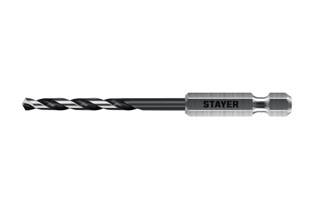 STAYER НЕХ-1/4″, d 3.2 х 89 мм, сверло по металлу для винтовёртов и шуруповертов IMPACT READY (29603-3.2)