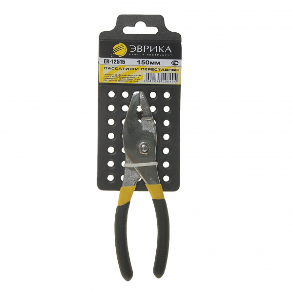 Клещи переставные 150мм ЭВРИКА