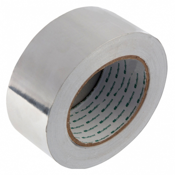 Лента клейкая алюминиевая, 50 мм х 40 м Сибртех