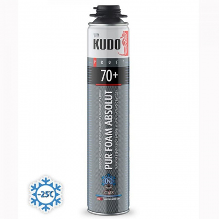 Пена монтажная профессиональная Kudo Proff Absolut 70+ (-25C) ЗИМА 70л 1000мл (12)