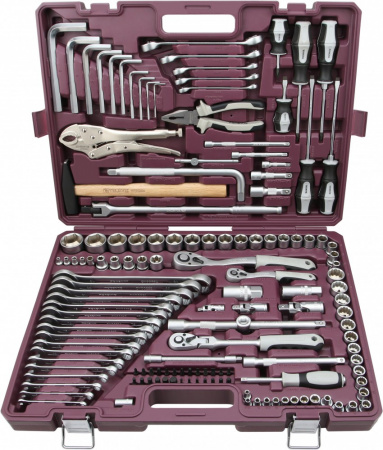 TS142 Набор инструмента универсальный 1/4", 3/8" и 1/2"DR, 142 предмета