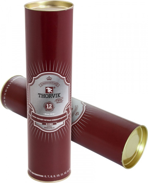 W3S12TB-T Набор ключей гаечных комбинированных серии ARC в сумке, 12 предметов (6-14,17,19,22 мм) (в тубусе Thorvik) W3S12TB-T Набор ключей гаечных комбинированных серии ARC в сумке, 12 предметов (6-14,17,19,22 мм) (в тубусе Thorvik)