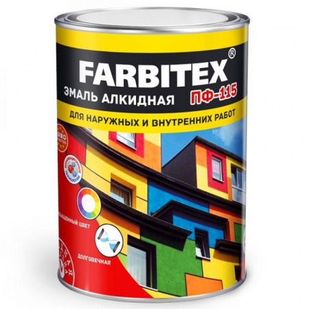 Эмаль ПФ-115 алк. розовый  1,8кг. FARBITEX (6)