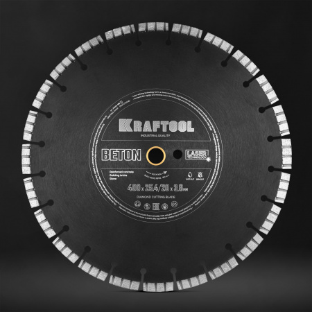KRAFTOOL BETON 400 мм (25.4/20 мм, 12х3.6 мм), алмазный диск (36686-400)