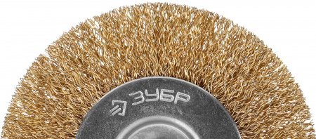 ЗУБР 100 мм, витая стальная латунированная проволока 0.3 мм, щетка дисковая для дрели, Профессионал (3520-100)