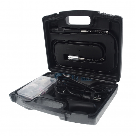 Гравер электрический ручной с набором аксессуаров(170W, 220V, 8000-35000об/мин, цанга 2.3, 3.2мм), в кейсе ROCKFORCE /1