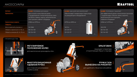 KRAFTOOL тележка (без бака) для бензорезов (K-001)
