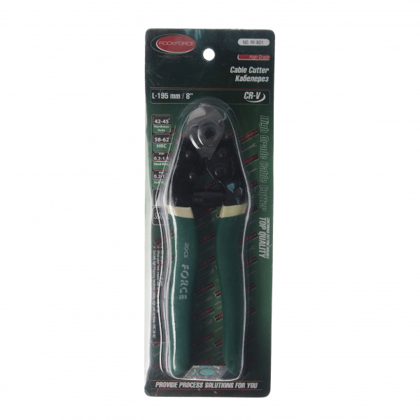 Кабелерез RF-801 L-195мм с возвратной пружиной и фиксацией ROCKFORCE /1/6