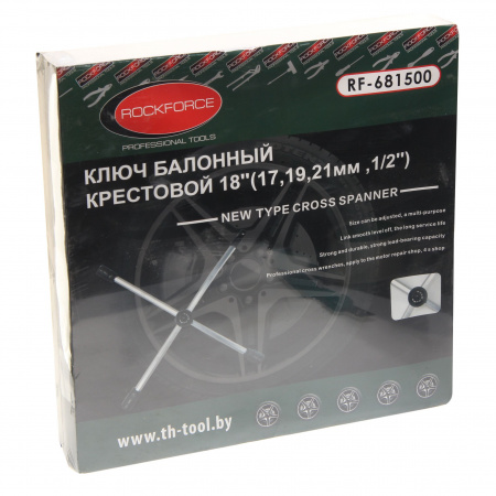 Ключ баллонный 17x19x22ммx 1/2'' RF-681500 крестовой складной 18" ROCKFORCE /1