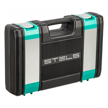 Набор инструментов, 1/2", 1/4", CrV, пластиковый кейс 69 предметов Stels Набор инструментов, 1/2", 1/4", CrV, пластиковый кейс 69 предметов Stels