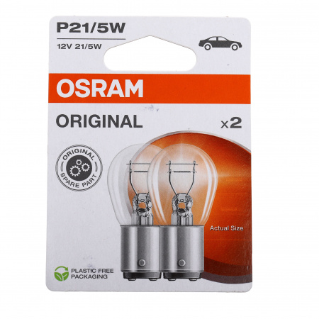 Автолампа P21/5W (BAY15d) (2шт) 12V OSRAM /1/10