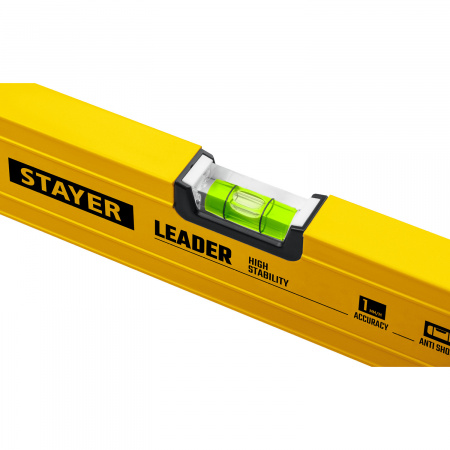 STAYER LEADER, 2000 мм, усиленный профиль, уровень с поворотным глазком (3466-200)