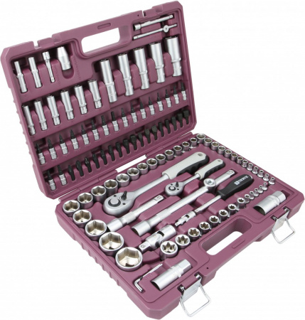 TS108 Набор инструмента универсальный 1/4", 1/2"DR, 108 предметов TS108 Набор инструмента универсальный 1/4", 1/2"DR, 108 предметов