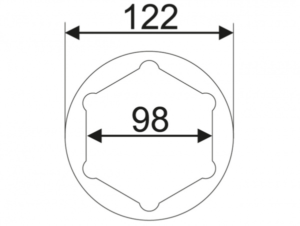 JTC Головка ступичная SW36х98мм L=117мм (IVECO) JTC