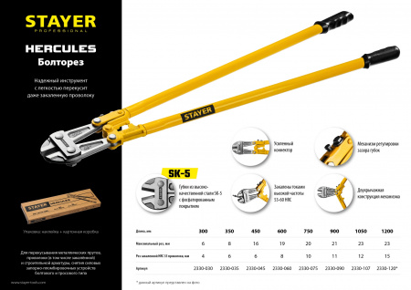 STAYER Hercules, 900 мм, болторез (2330-090)