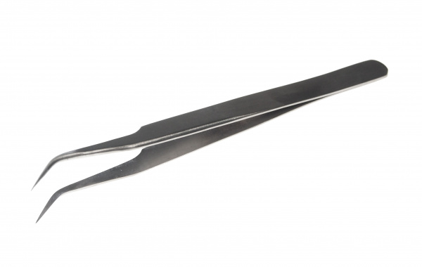 Пинцет RF-6943110 изогнутый (L-125мм), в блистере ROCKFORCE /1/10