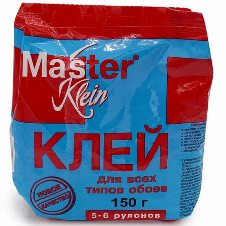 Клей обойный Мастер Кляйн для всех типов обоев (пакет) 150гр (5-6 рул) (24)