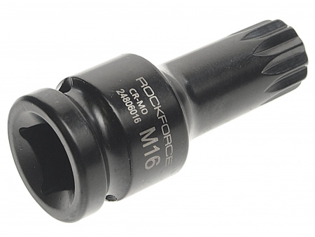 Головка-бита SPLINE ударная 1/2", M16 ROCKFORCE RF-24806016 /1/10/300