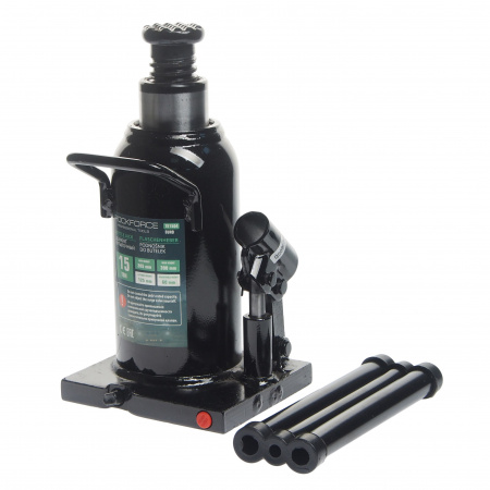 Домкрат гидравлический RF-T91504EUROбутылочный с клапаном 15т (выс.подъема 230-460мм) ROCKFORCE /1/2