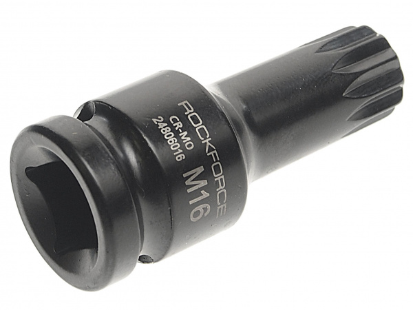 Головка-бита SPLINE ударная 1/2", M16 ROCKFORCE RF-24806016 /1/10/300