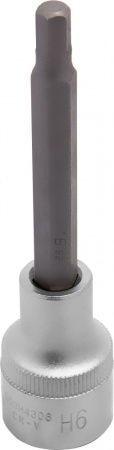 S09H4306 Насадка торцевая 1/2"DR с вставкой-битой шестигранной, H6, 100 мм