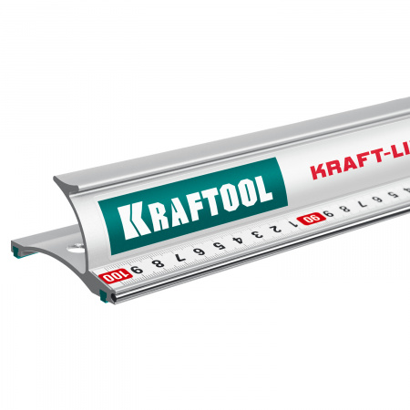 KRAFTOOL KRAFT-LINE, 1.0 м, усиленная алюминиевая линейка со стальной направляющей (34275-100)