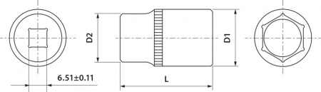 FS01405 Головка торцевая 1/4"DR, 5 мм FS01405 Головка торцевая 1/4"DR, 5 мм