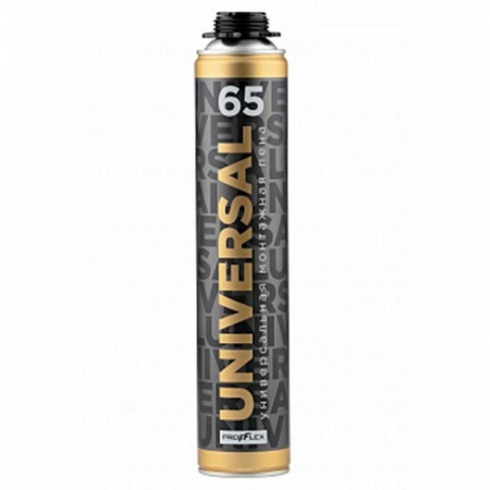*Пена монтажная профессиональная Profflex Universal всесезонная 65л 900г 850мл (12)