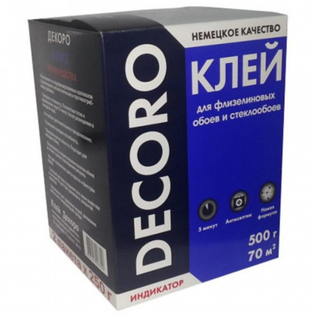 Клей обойный Decoro флизелин 500гр (70м2) (18)