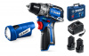 ЗУБР КОМПАКТ #4, набор: дрель-шуруповерт + LED фонарь, BRUSHLESS, 12 В, 45 Н·м, 2 АКБ тип Т7 (2 А·ч), кейс, Профессионал (DB-121-22F)