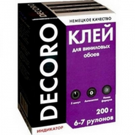 Клей обойный Decoro винил 200гр (6-7 рул) (30)