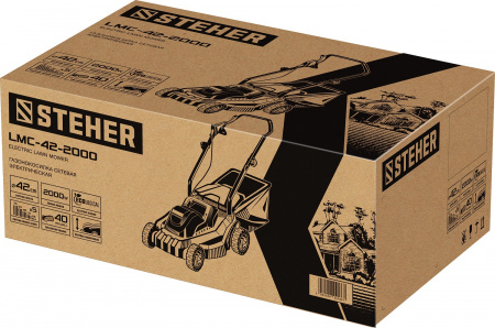 STEHER 2000 Вт, ш/с 42 cм, сетевая газонокосилка (LMC-42-2000)