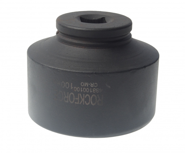 Головка торцевая 100мм 1", 12-гранная L=95мм ударная глубокая ROCKFORCE RF-488100100 /1