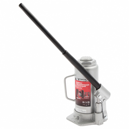 Домкрат гидравлический бутылочный, 12 т, высота подъема 230-465 мм Matrix